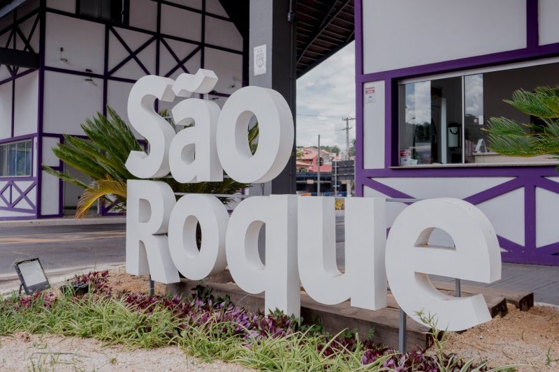 Letreiro na entrada da cidade de São Roque. Foto: Divulgação/Prefeitura de São Roque.