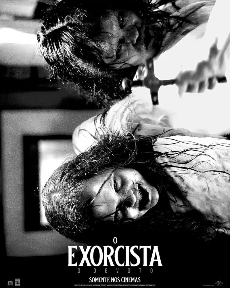 Pôster do filme O Exorcista - O Devoto, que chega aos cinemas em 2023.