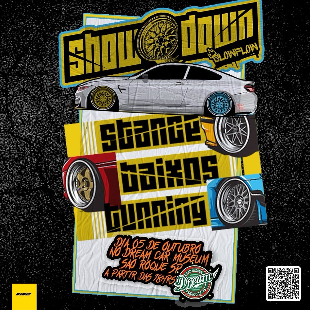 Showdown SlowFlow no Dream Car São Roque: competição de carros rebaixados.