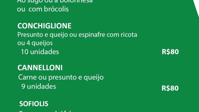 Cardápio da Aninha Rotisseria para almoço de Páscoa por encomenda em São Roque/SP.